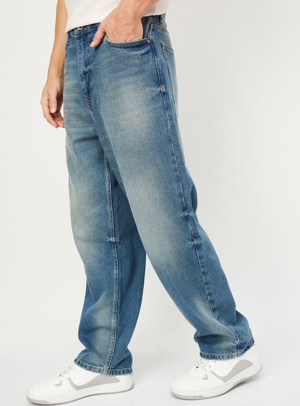 Men Faded Loose Fit Jeans