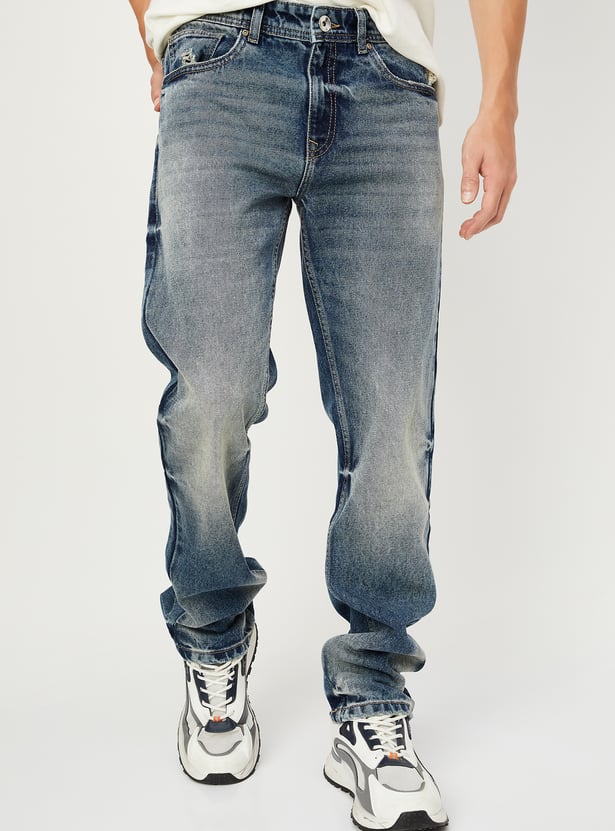 Men Regular Fit Faded Jeans