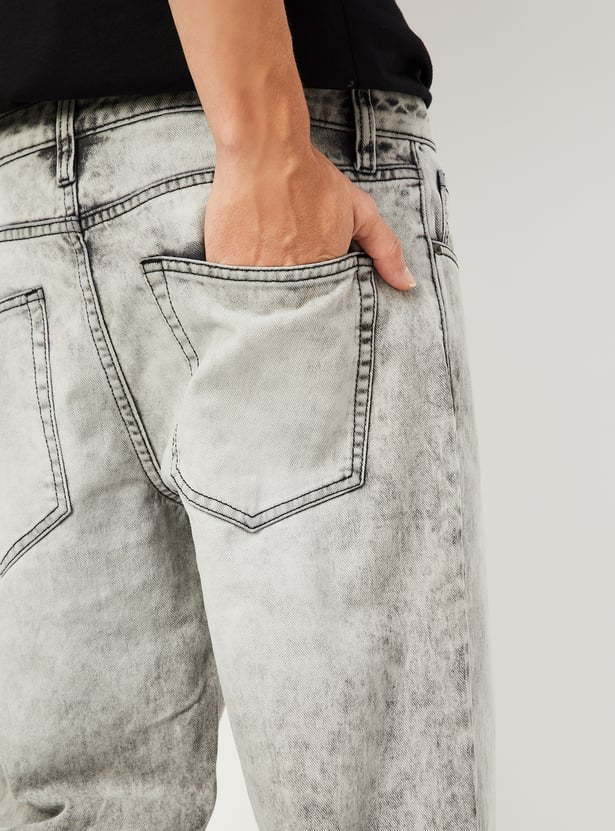 Men Faded Straight Fit Jeans