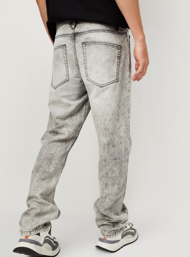 Men Faded Straight Fit Jeans