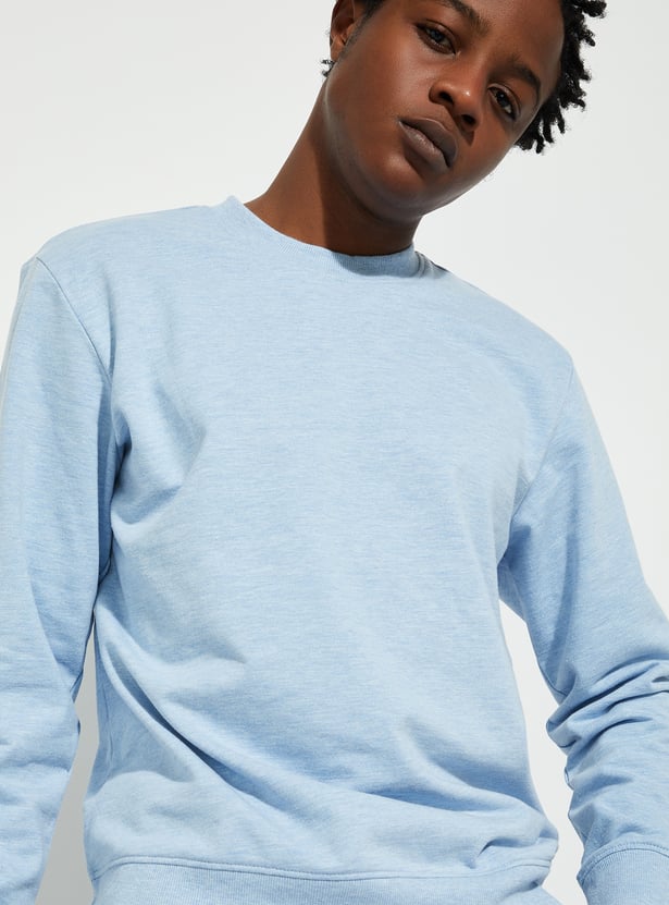 Solid blue sweatshirt sale