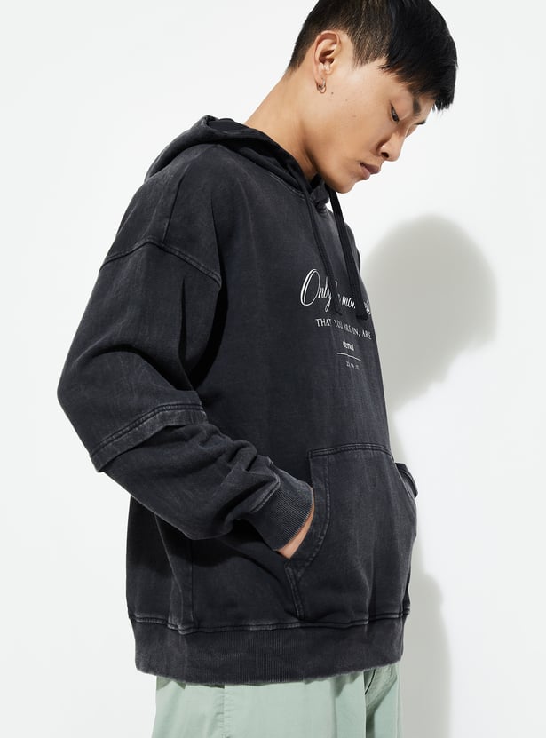 URB_N Men Oversized Back Printed Hooded Sweatshirt