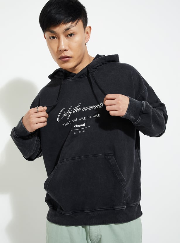 URB_N Men Oversized Back Printed Hooded Sweatshirt