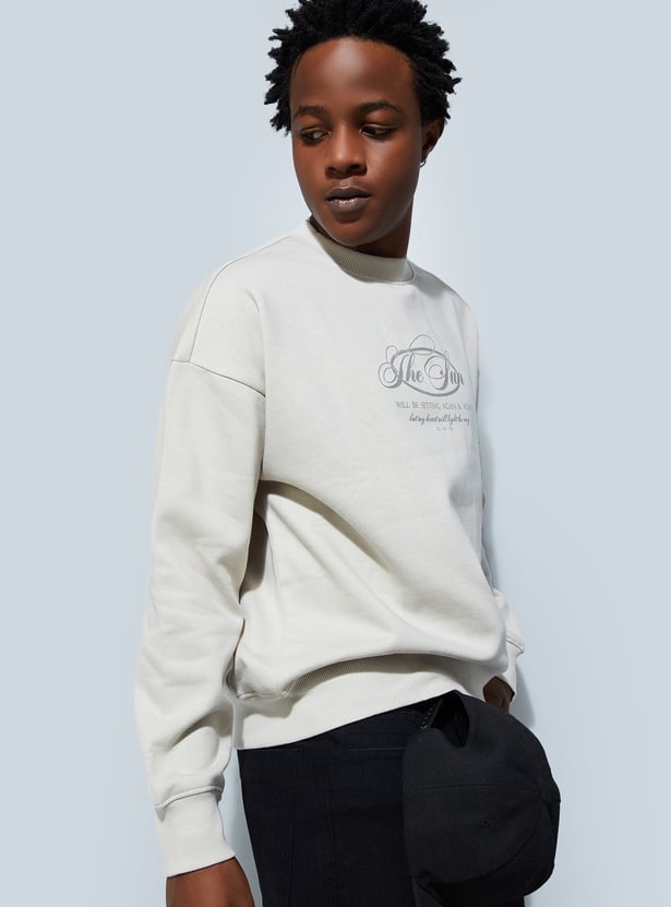 URB_N Men Oversized Printed Sweatshirt
