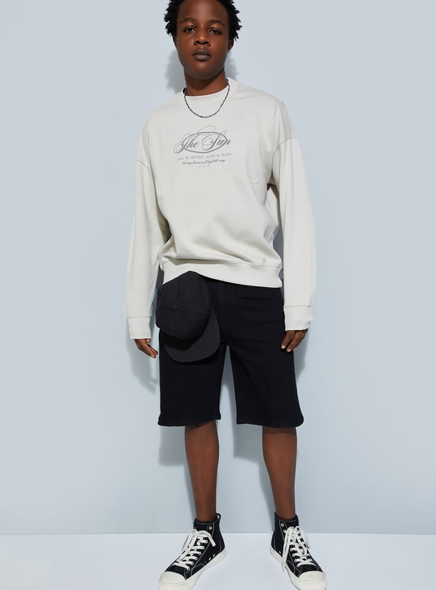 URB_N Men Oversized Printed Sweatshirt