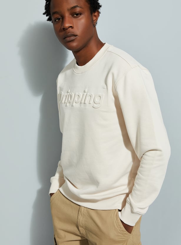 URB_N Men Embossed Sweatshirt