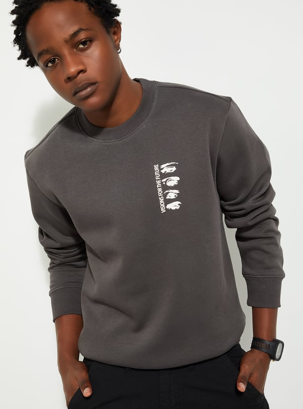 URB_N Men Graphic Printed Sweatshirt