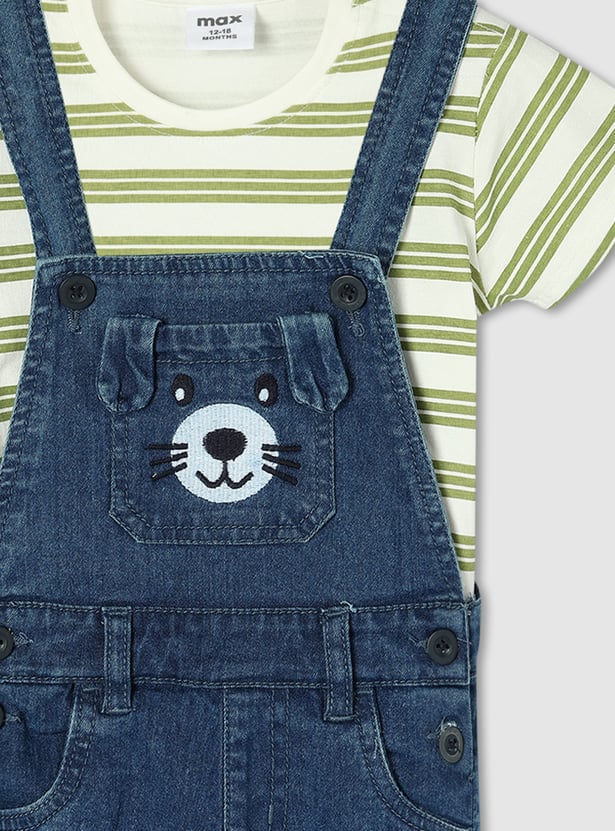 Boys Denim Dungaree with T-shirt