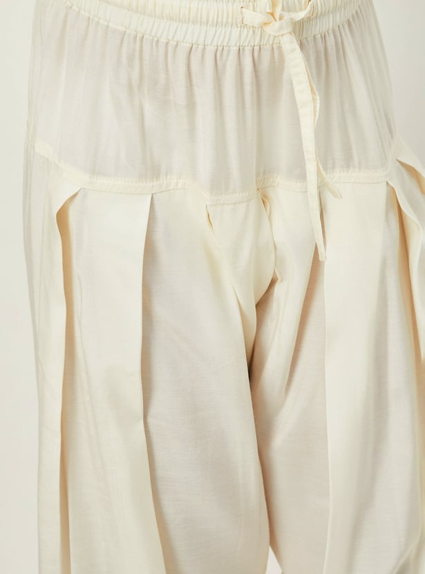 Girls Embroidered A-Line Kurta Set