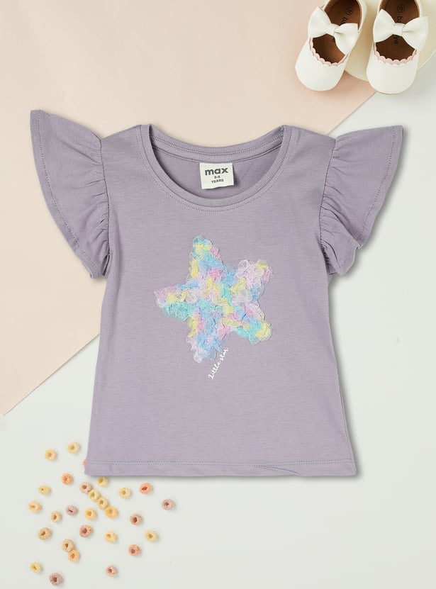 Girls Applique Skirt Set