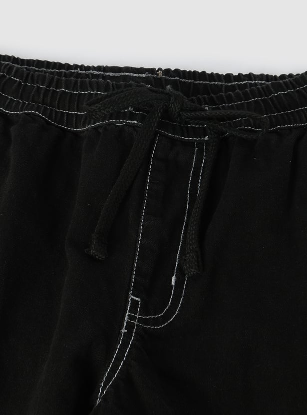 Boys Loose Fit Solid Jeans