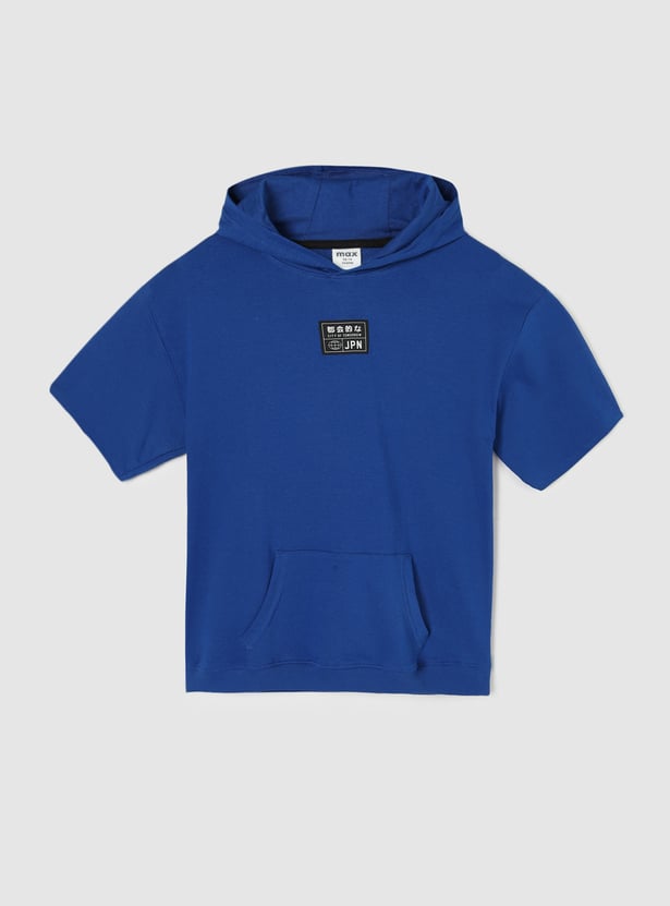 Boys Solid Hooded T-shirt