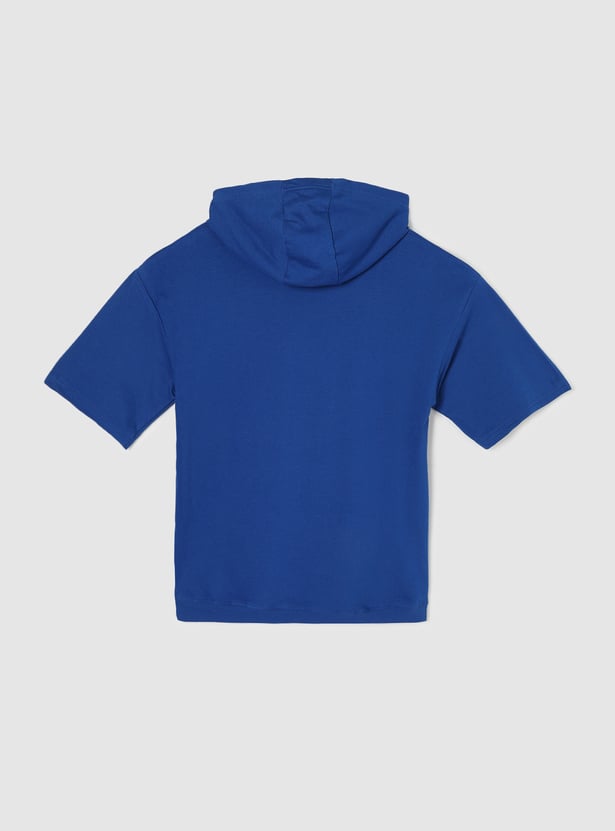 Boys Solid Hooded T-shirt