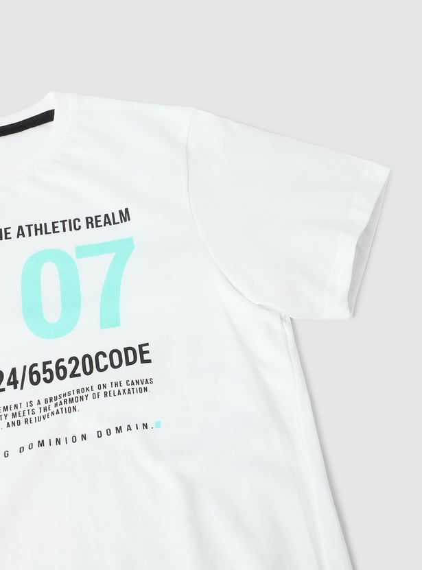 Boys Typographic Printed T-shirt