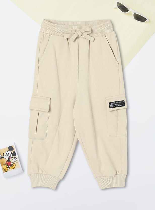 Boys Solid Cargo Joggers