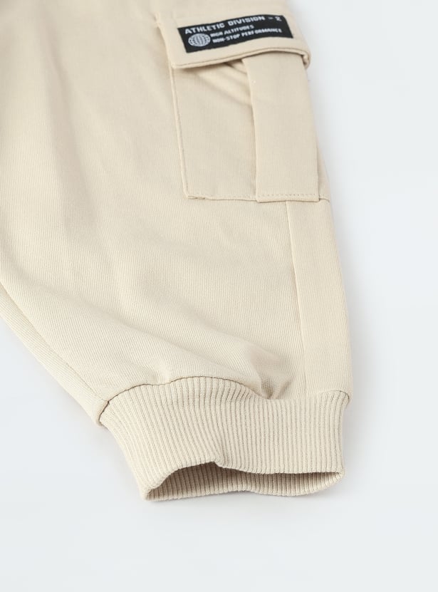 Boys Solid Cargo Joggers