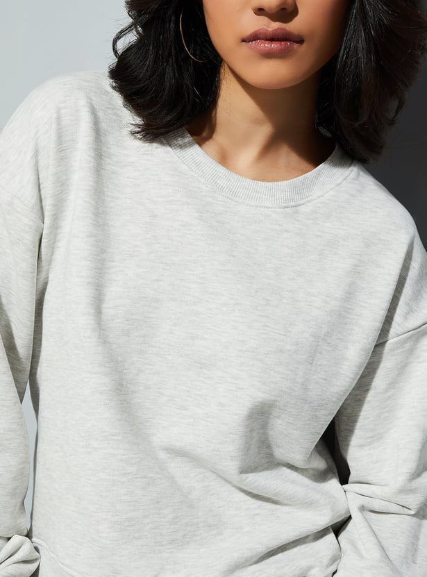 URB_N Women Relaxed Fit Solid Sweatshirt