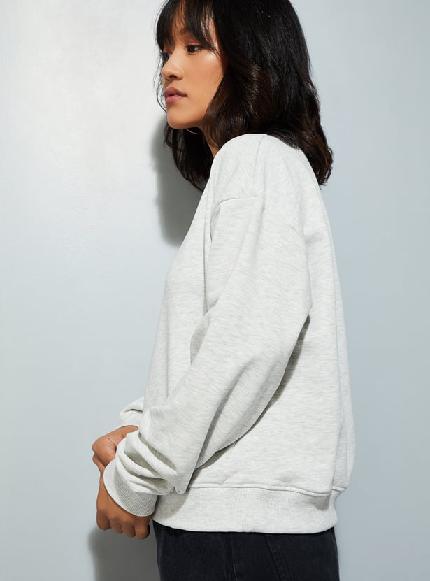 URB_N Women Relaxed Fit Solid Sweatshirt