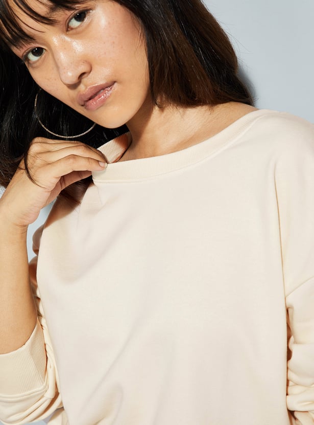URB_N Women Relaxed Fit Solid Sweatshirt