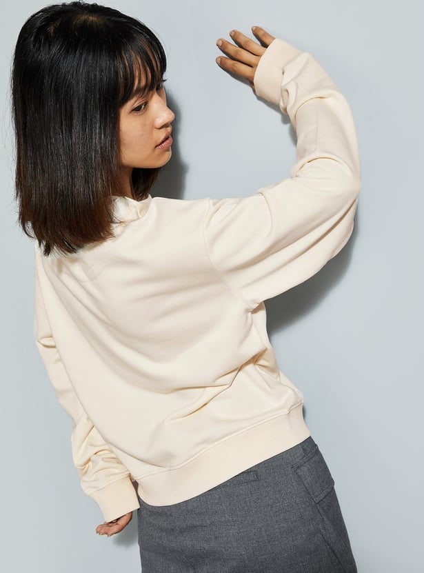 URB_N Women Relaxed Fit Solid Sweatshirt