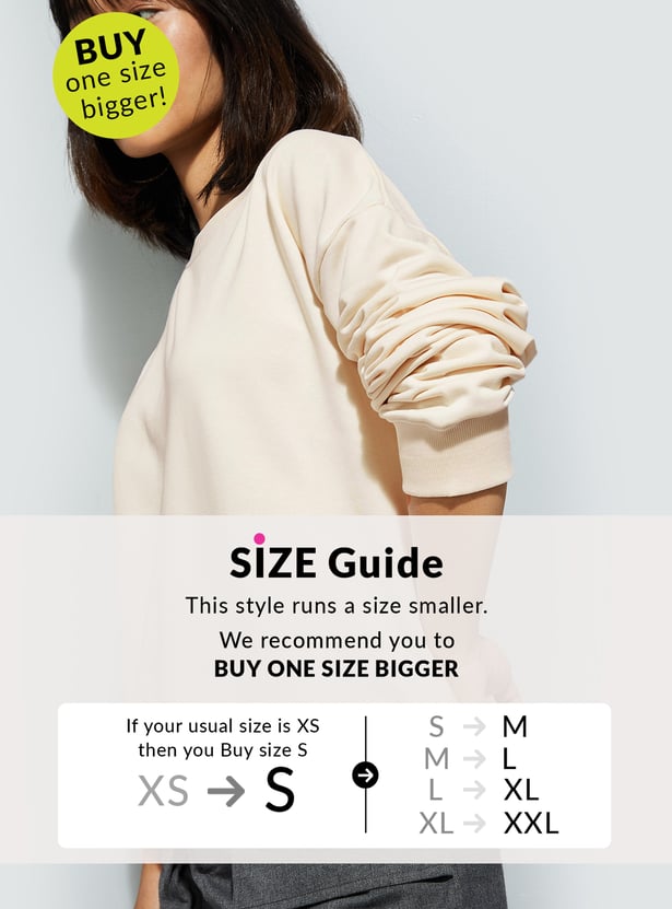 URB_N Women Relaxed Fit Solid Sweatshirt