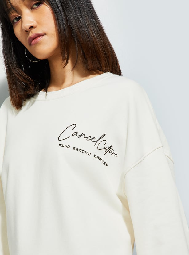 URB_N Women Back Printed Sweatshirt