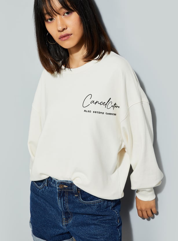 URB_N Women Back Printed Sweatshirt