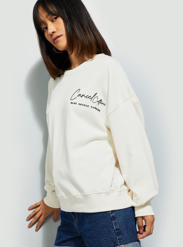 URB_N Women Back Printed Sweatshirt