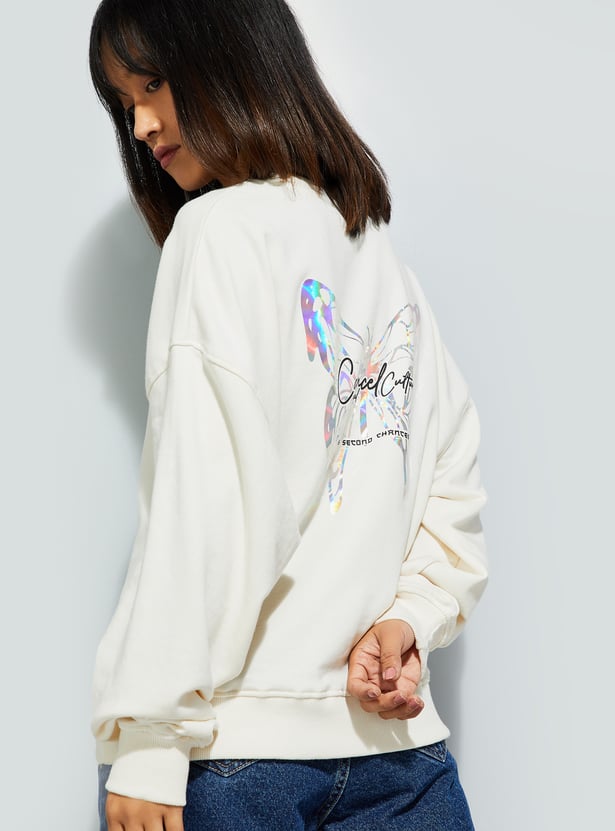 URB_N Women Back Printed Sweatshirt