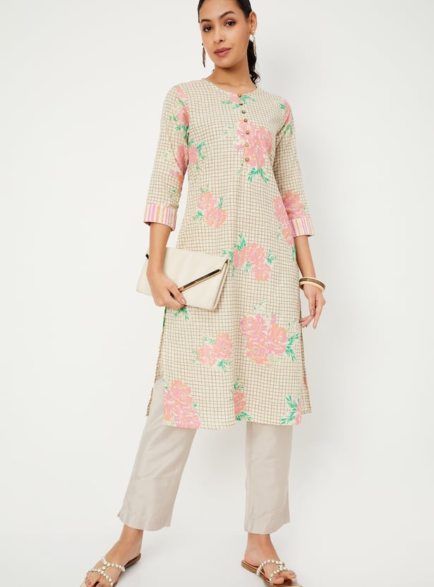 Women Printed Straight Kurta