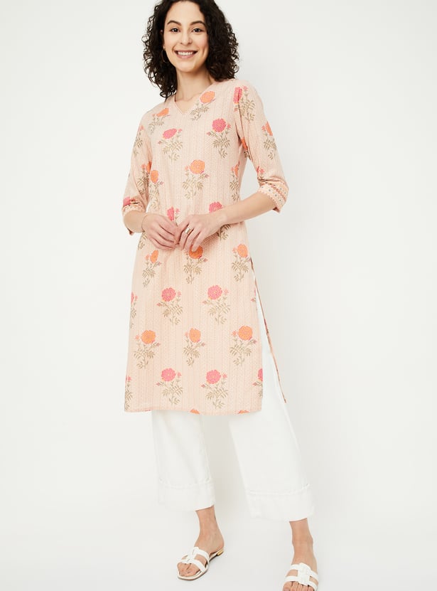 Women Printed Straight Kurta