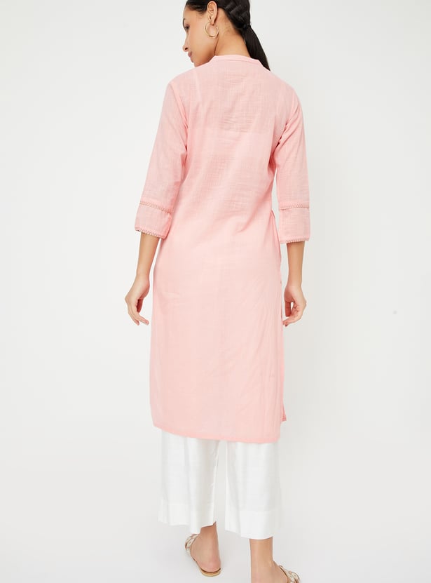 Women Pintuck Kurta with Pocket