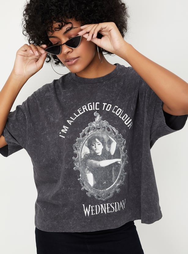 Women Wednesday Printed T-shirt