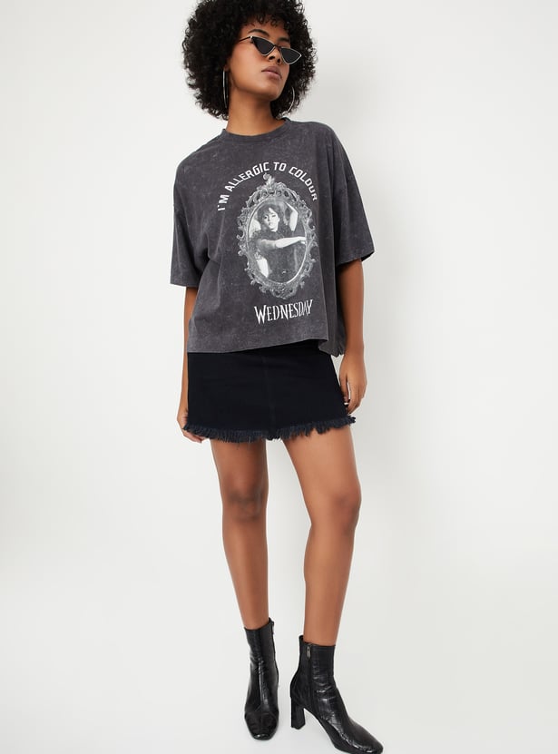 Women Wednesday Printed T-shirt