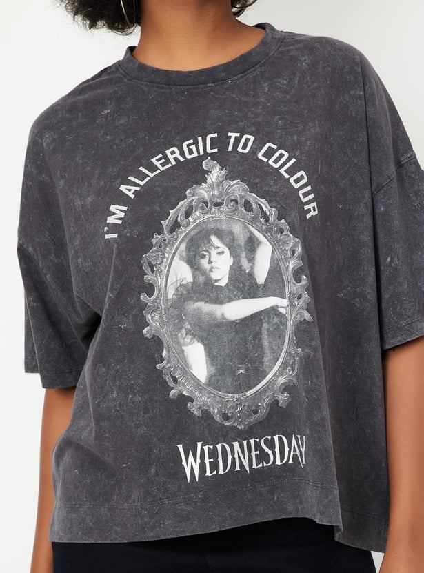 Women Wednesday Printed T-shirt