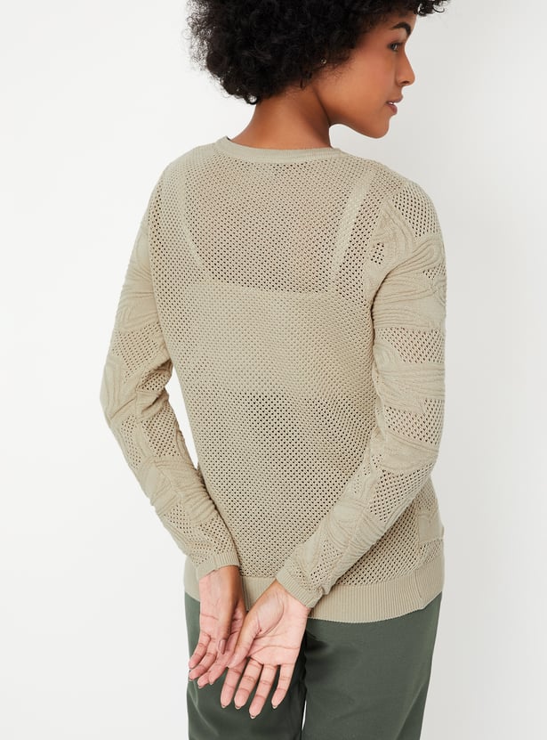 Women Textured Knit Top