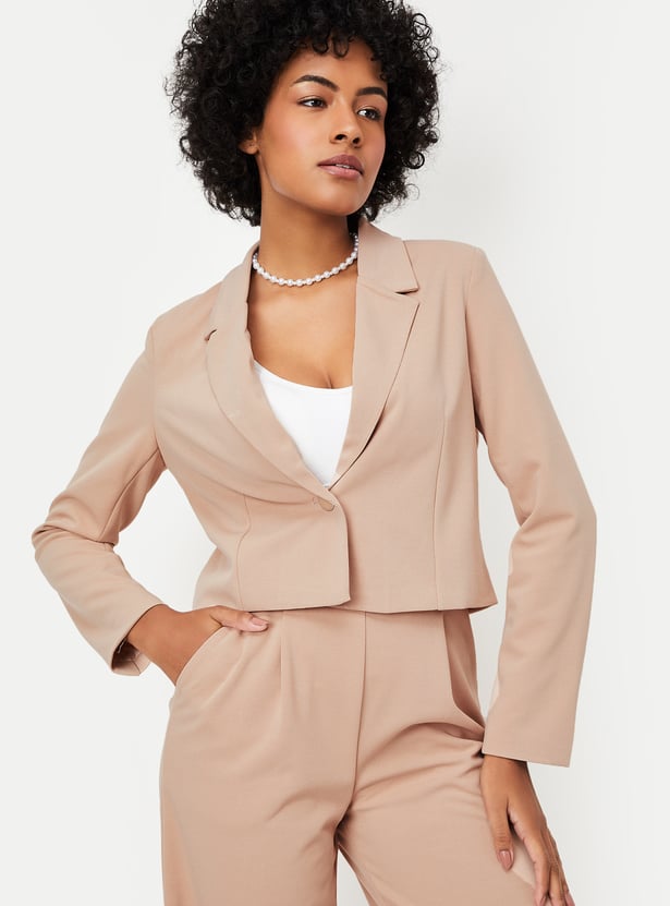 Kalki x Max Women Solid Cropped Blazer