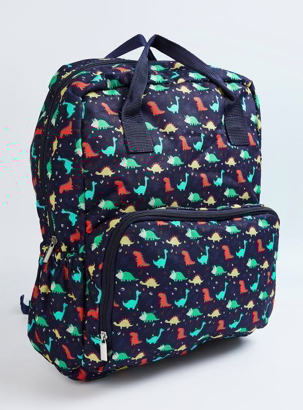 Serape Diaper Bag Backpack Snow Leopard Serape Top Hand All-Around - Main Image