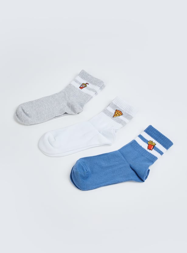 Boys Printed Long Length Socks - Pack of 3