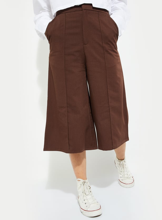 ALAYA F x URB_N Women Solid Flared Trousers