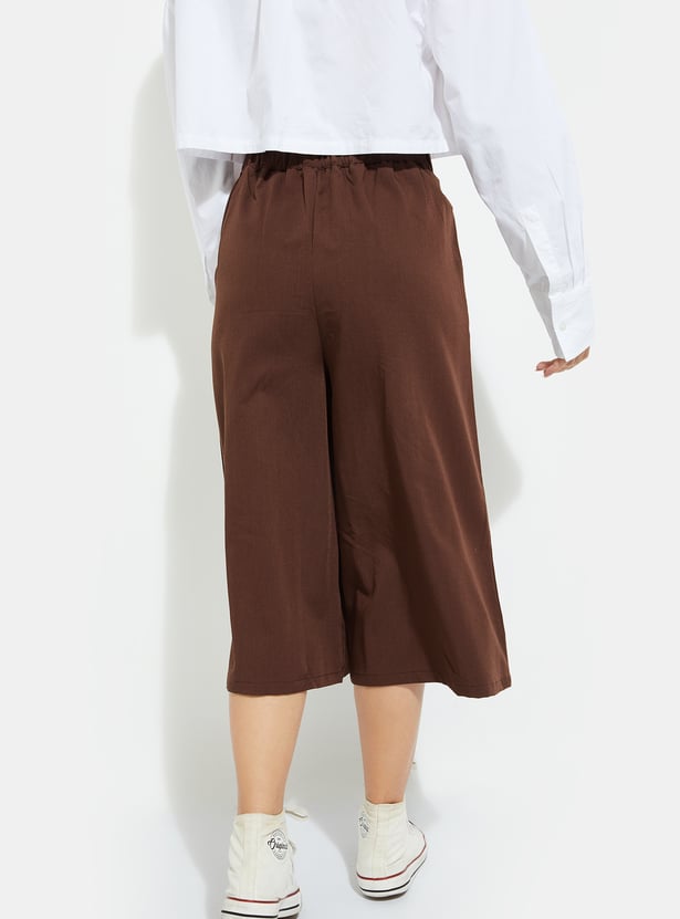 ALAYA F x URB_N Women Solid Flared Trousers