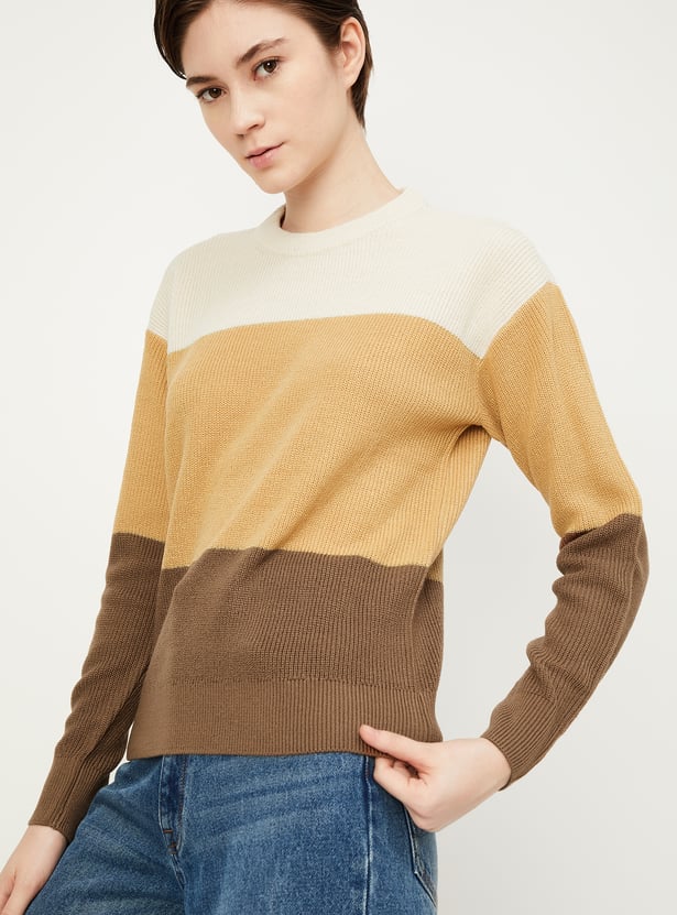 Women Colourblocked Sweater