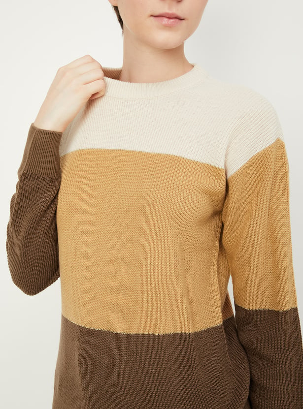 Women Colourblocked Sweater