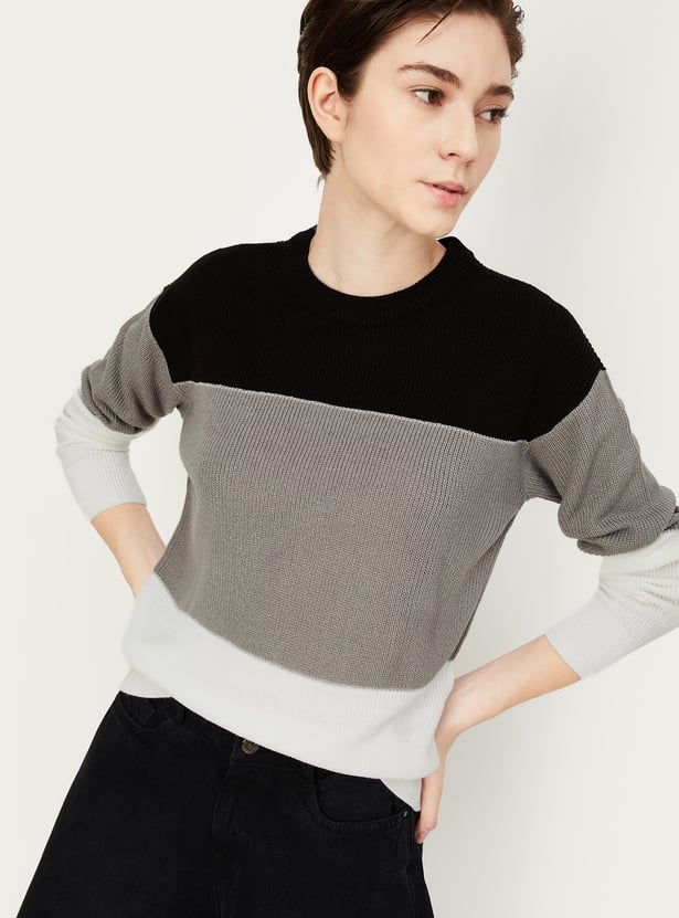 Women Colourblocked Sweater