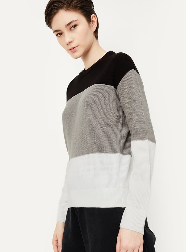 Women Colourblocked Sweater