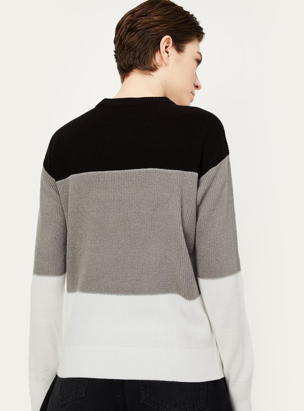 Women Colourblocked Sweater