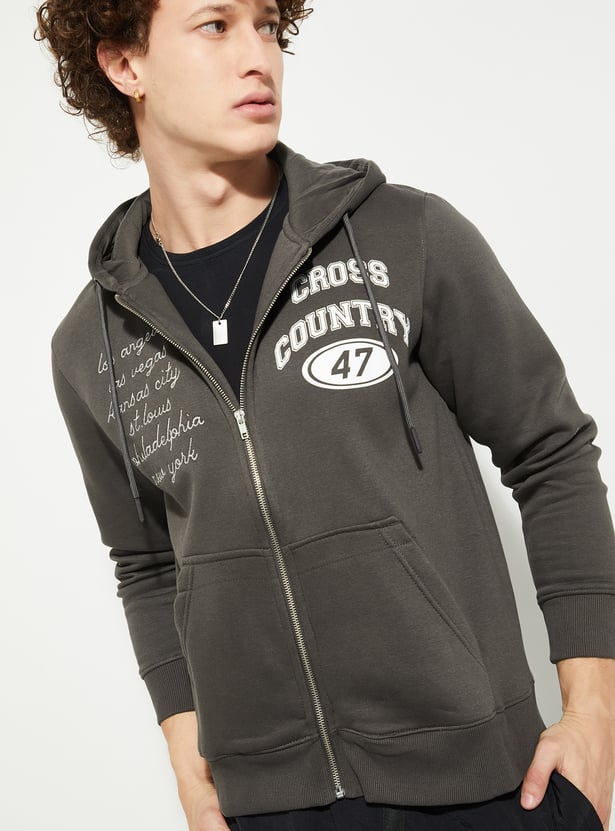 URB_N Men Printed Hooded Sweatshirt
