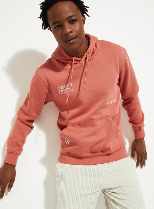 URB_N Men Printed Hooded Sweatshirt