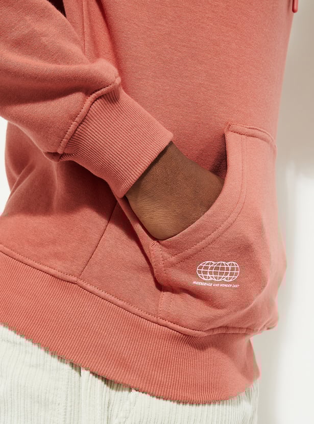 URB_N Men Printed Hooded Sweatshirt