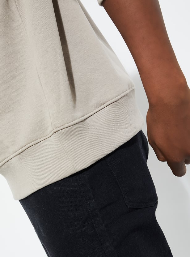 URB_N Men Oversized Back Printed Sweatshirt